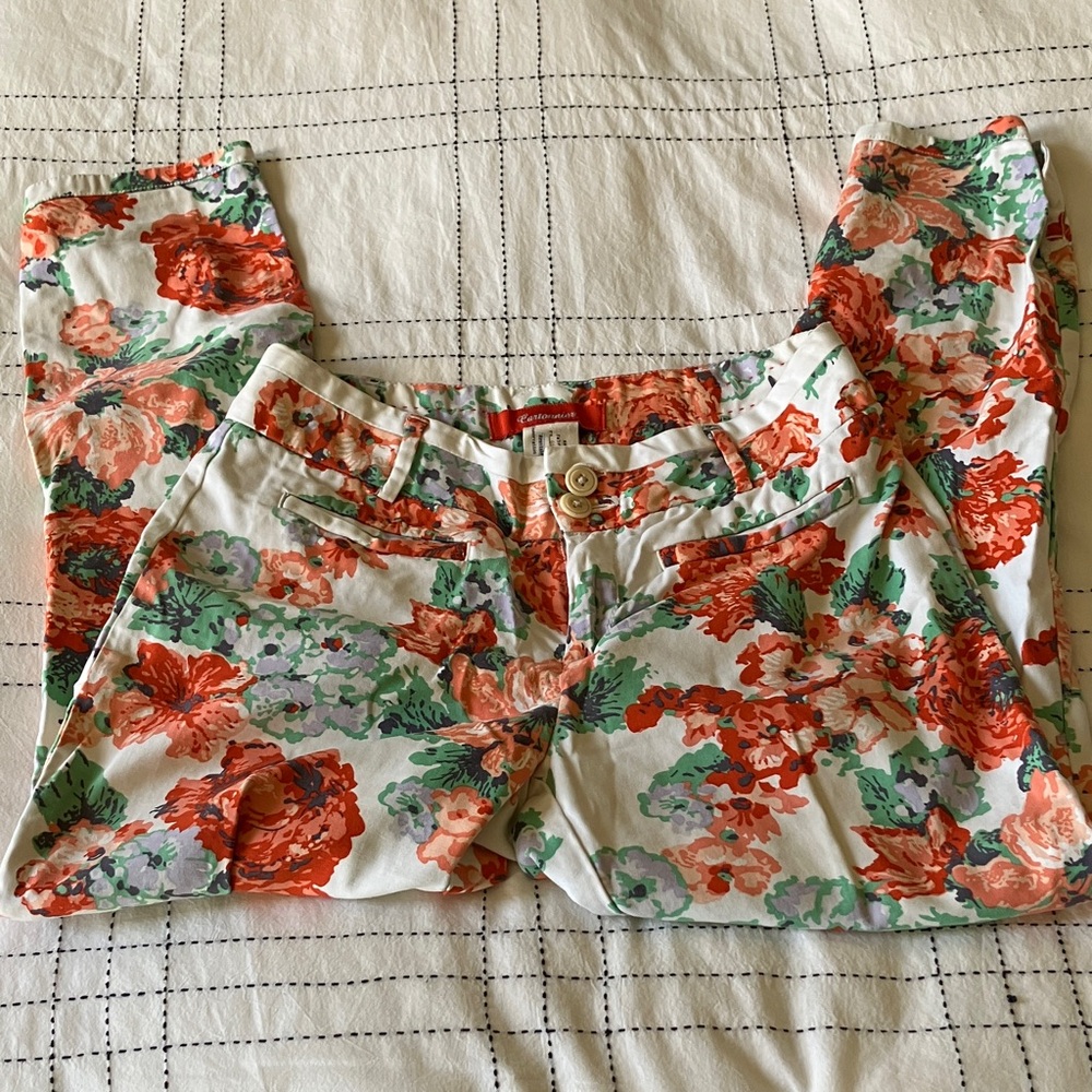 Anthropologie • Cartonnier floral pants